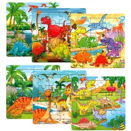 Travel Games Children from 3 Children Puzzle from 3 Years Children's Puzzle from 3 Years Wooden Puzzle Children's Mini Puzzle Children Dino Puzzle from 4 Years for Children, Children's Toy Puzzle from