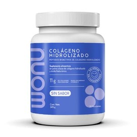 WONU I Colágeno Hidrolizado I 345g I 30 Servicios I Sabor Natural I Con Ácido Hiluronico Y Vitamina I Sin Azúcar