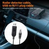 MONDGE 13.12Ft USB to RJ11 Radar Detector Power Cord -