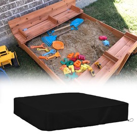 StorMaster Square 4x4 Sandbox Cover for 47x47in Kids Large Wooden Sand Box Waterproof Sandpit Pool Cover with Drawstring | StorMaster