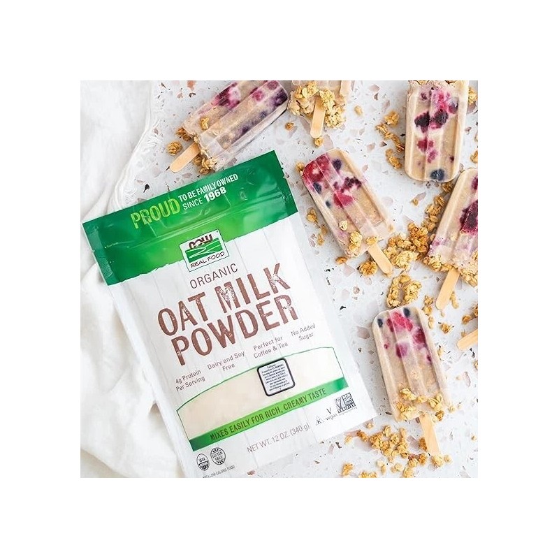 N/A NOW Organic Oat Milk Powder 12 oz – Avena Vegana