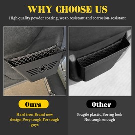Metal Front Door Storage Pockets for 2007-2018 Jeep Wrangler JK JKU 2/4 Door Side Insert Organizer Box Door Stainless Steel Upgraded