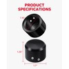 Amazicha Black Front Axle Nut Cover Caps CNC Machined Compatible