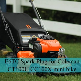 Atunee 4PCS E6TC Spark Plug for Coleman CT100U CC100X Mini Bike, Spark Plugs for CK100 SK100 Go Kart Massimo MB100 E5TC E6TC E6RC