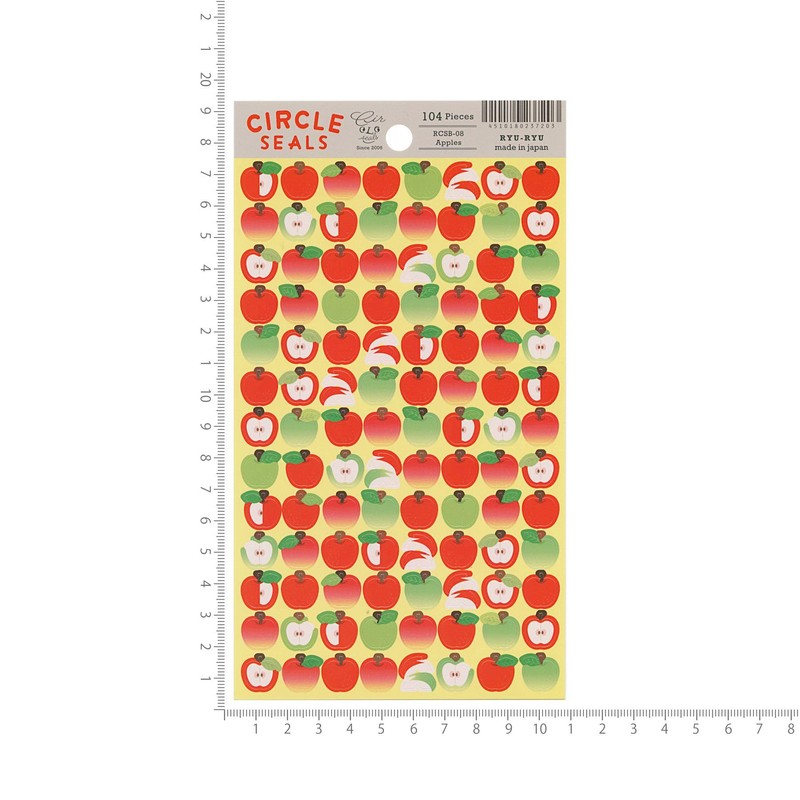 Circle Seal Basic Sticker [apple] RCSB-08