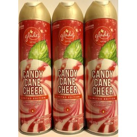 Glade 3 X Glade Air Freshener Spray Candy Cane Cheer Holiday Collection 8 oz per Can