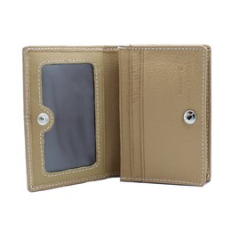 STARHIDE Mens Womens Minimalist Small Leather Credit Cardholder Business Card Wallet 5001 (Beige)