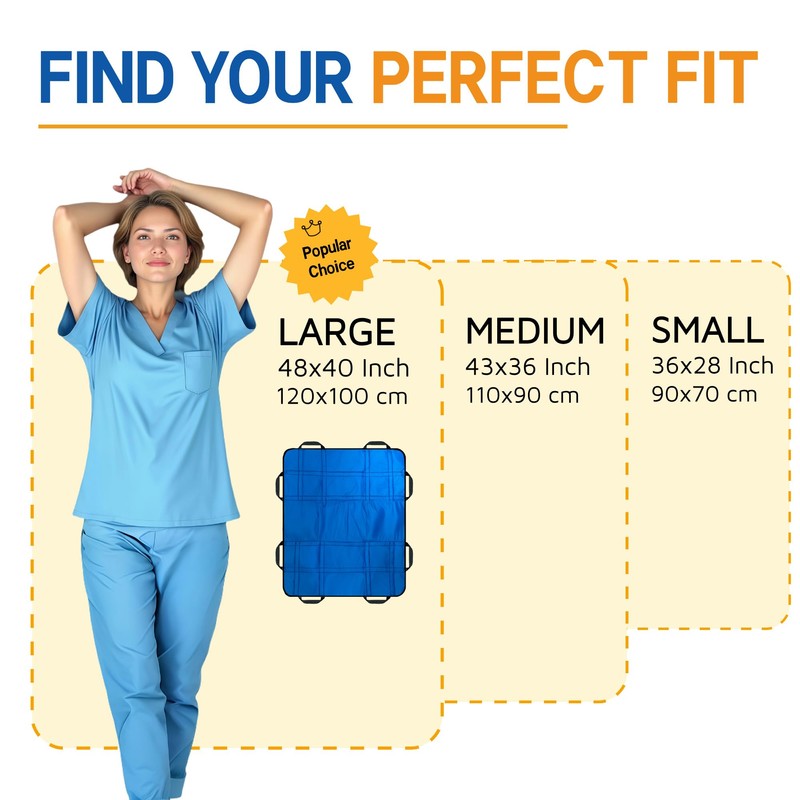 NurtureCare Upgraded 3-Layer Comfort Positioning Bed Pad with Handles 48"