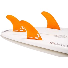 DORSAL Surfboard Fins Thruster 3 Set Future Compatible Medium Orange