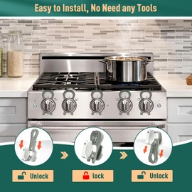 Gas Stove Safety Knob Lock, Baby Proof Stove Oven Locks, Kids Proof Stove Guard, Clear (Pack of 5)