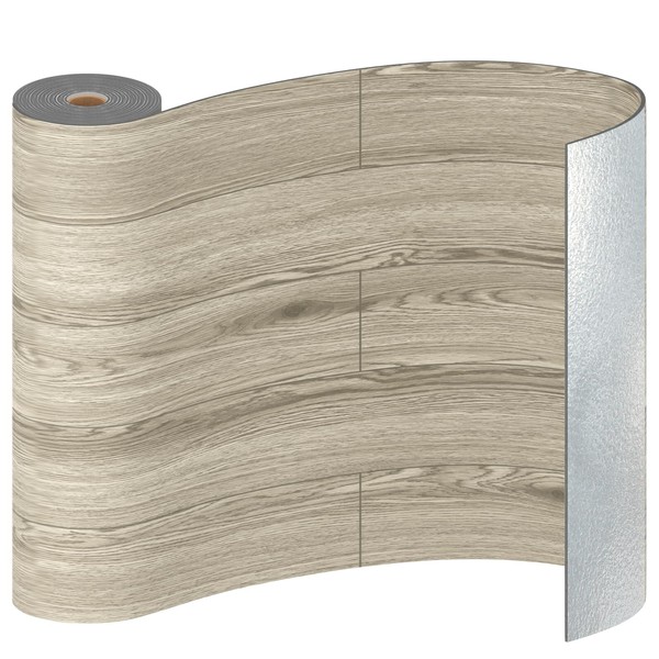 Freshtour Vinyl Flooring Roll, Wood Grain Peel and Stick Floor