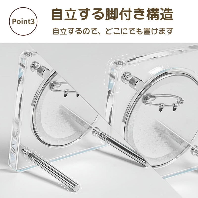 Letics Clear Acrylic Tin Badge Case, Pin Badge Display Stand,