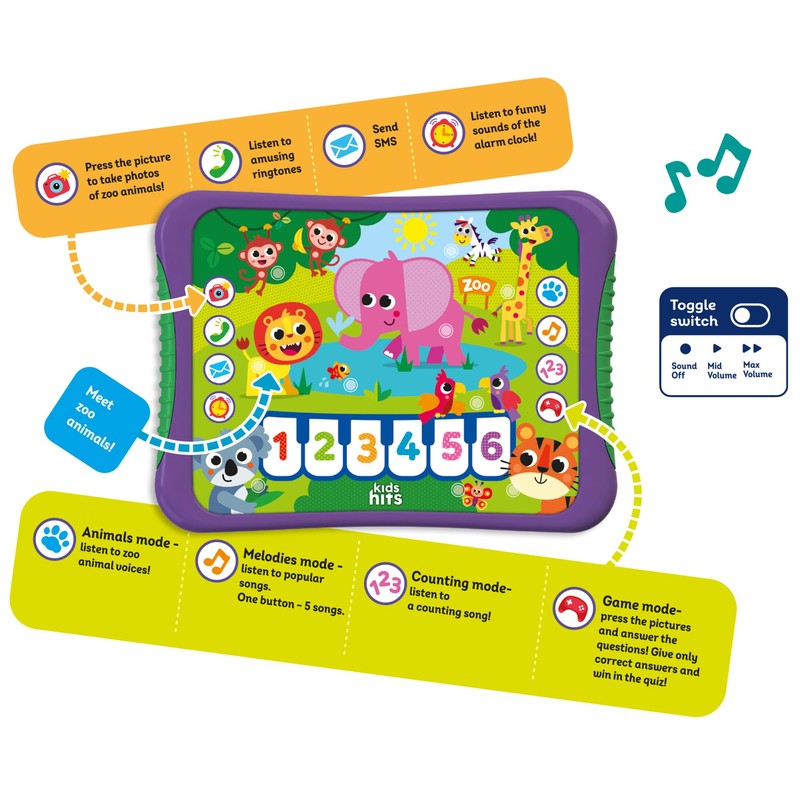Kids Hits My Busy Zoo Hit Pad – Musical Learning