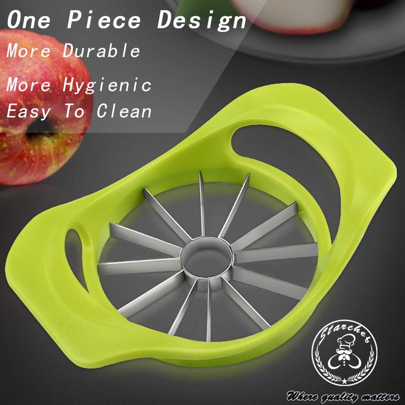 Starchef Apple Fruit Cutter,Slicer,Divider,Corer,Wedger,Stainless Steel,Slicer for Apples,Pears,Fruits,Ergonomic Handle, Easy Grip,
