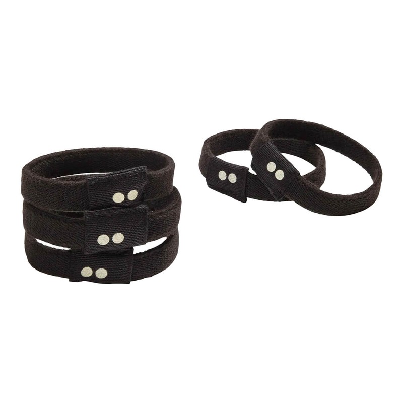 Kooshoo Plastic-Free Flat Hair Ties - Black, 5 Pack