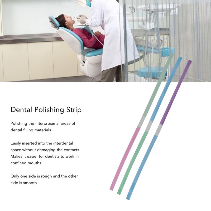 60pcs Dental Polishing Strips Teeth Abrasive Finishing Strips Sanding Grinding
