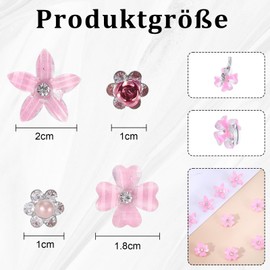 20 Stück Haarschmuck Blumen, Kleine Haarklammer Klein Mini Haarspangen, Braut Haarspangen Haarclips Blumen Haarschmuck Hochzeit, Haarclips Damen Blumen Spange (Rosa)