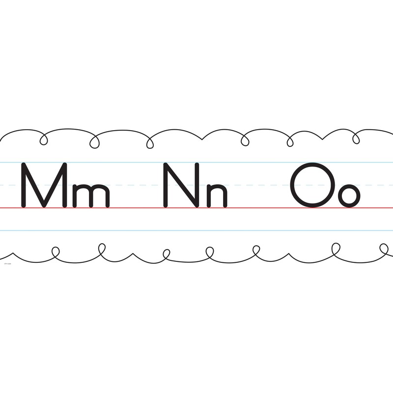 Creative Teaching Press Core Decor Traditional Manuscript Alphabet Line Bulletin