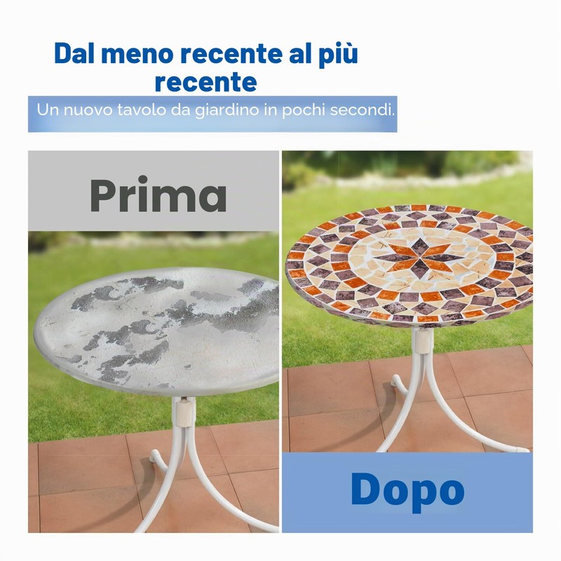 Maximex Tovaglia elasticizzata rotonda Ø 70-86 cm, motivo mediterraneo, tovaglia