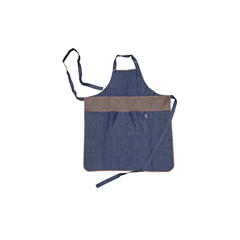 TDenim Unisex Big Pocket Zip Apron Blue Jeans Rostaing One