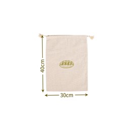 2 Pcs Natural Linen Bread Bag - 38x27 cm with Drawstring Cloth Linen Bread Bags for Homemade Bread, Perfect for Baking, Storage & Picnics