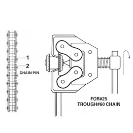 laffeya Roller Chains Tool, Roller Chain Detacher Breaker Cutter Tool for # 25 35 40 41 50 60 420 415 415H 428H 520 530# Motorcycle & Bicycle Go Kart ATV Chain Link Break and Removal Chain Splitter
