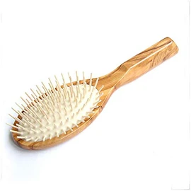 Redecker Wood Pin Brush, Oval L Size (Olivewood)
