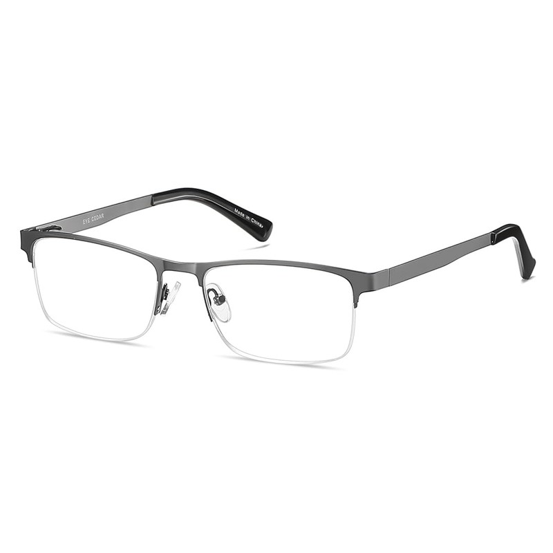 EYECEDAR 5-Pack Reading Glasses for Men Rectangular Metal Half-Frame Spring