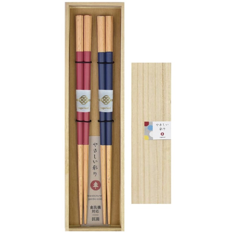 Izuhasha Chopsticks Set, Akane Luri, Gentle Color, Paulownia Box, Set
