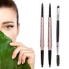 2 Pack Eyebrow Pencil, Waterproof Eyebrow Makeup with Dual Ends,
