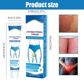 Antibacterial Cream for Private Parts, Antibiotic Cream for Skin Infection, Anti-Itch Soothing Ointment for Men & Women, External Use for Groin, Intimate Area Relief 2PCS