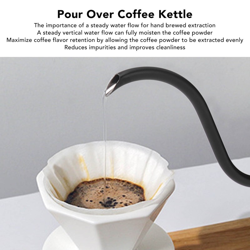 Pour Over Coffee Kettle 304 Stainless Steel Gooseneck Narrow Spout