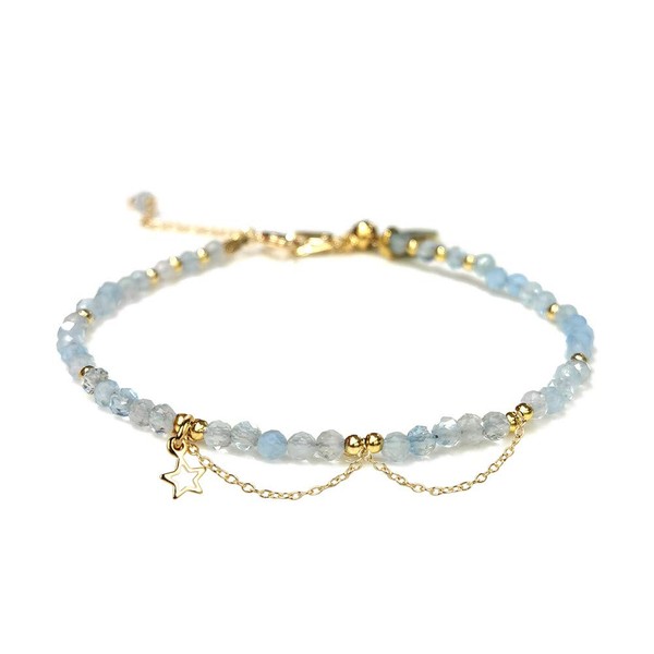 Morchic Pulsera de cuentas facetadas de 3 mm para mujer,