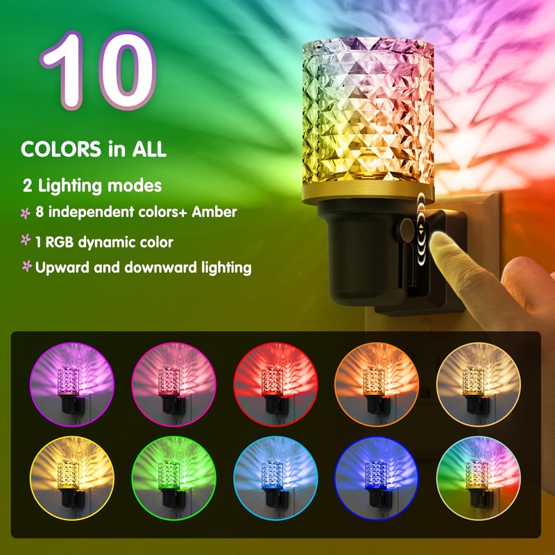 L LOHAS LED Night Light, 2 Pack Dimmable Night Lights