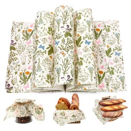 JarThenaAMCS 200 Pcs Wildflower Wax Paper Sheets Deli Paper Vintage Floral Sandwich Wrap Tissue Waterproof Oil-Proof Food Basket Liner for Spring Picnic Kitchen Supplies, 9.8 x 8.3 Inch