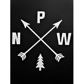 Chase Grace Studio Pacific Northwest PNW Hiking Vinyl Decal Sticker|White|Cars Trucks Vans SUV Laptops Wall Art|5.25" X 5.25"|CGS816