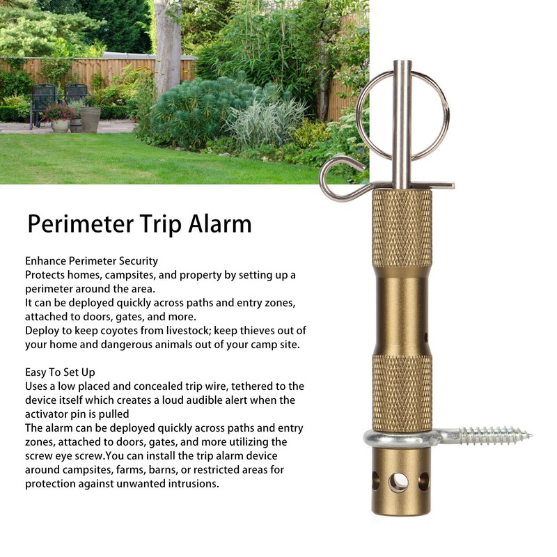 Perimeter Trip Alarm Metal Camping Trip Wire Alarm Device Early