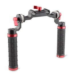 CAMVATE 15mm Rosette Handle Grip for DSLR Shoulder Mount Rig(Red,M6 Thread,31.8 mm)