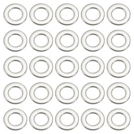 PATIKIL 304 Stainless Steel Flat Washer, 200 Pack 1/5" ID x 2/5" OD x 0.04" Thickness Metal Fender Washers Lock Washers for Screws Bolts Assortment