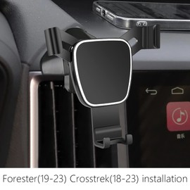 LUNQIN Car Phone Holder for Subaru Forester 2019-2024，Crosstrek 2018-2023 Auto Accessories Navigation Bracket Interior Decoration Mobile Cell Phone Mount