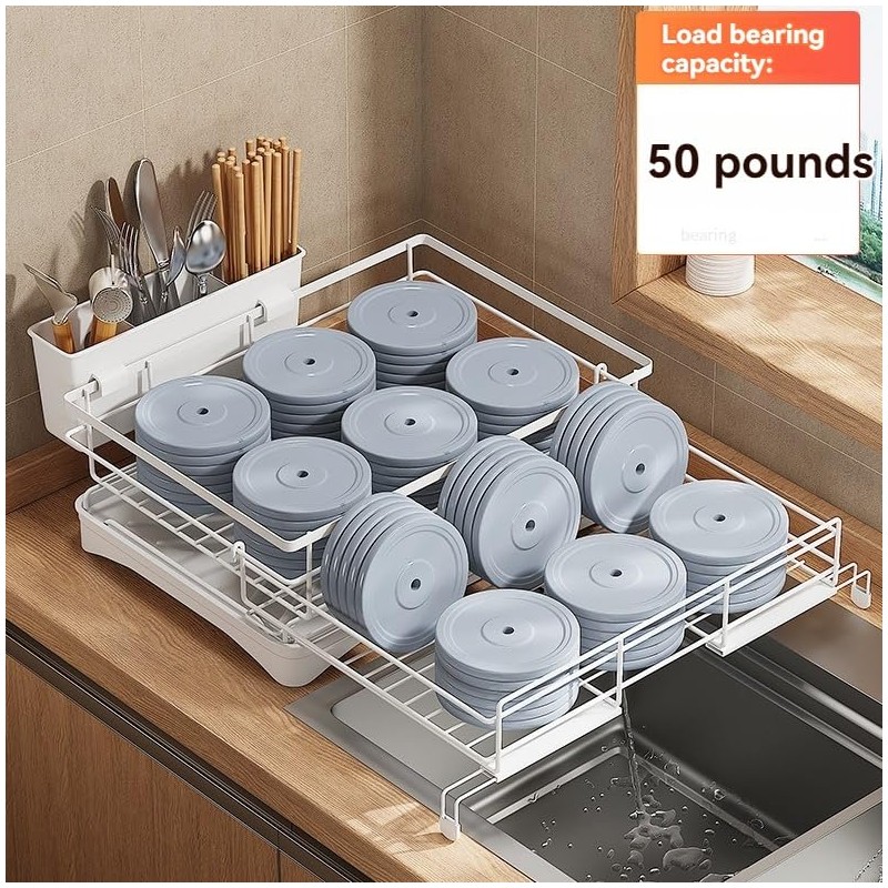 Fitzkor Dish Drying Rack Expandable Dish drainers for Kitchen Counter,Over