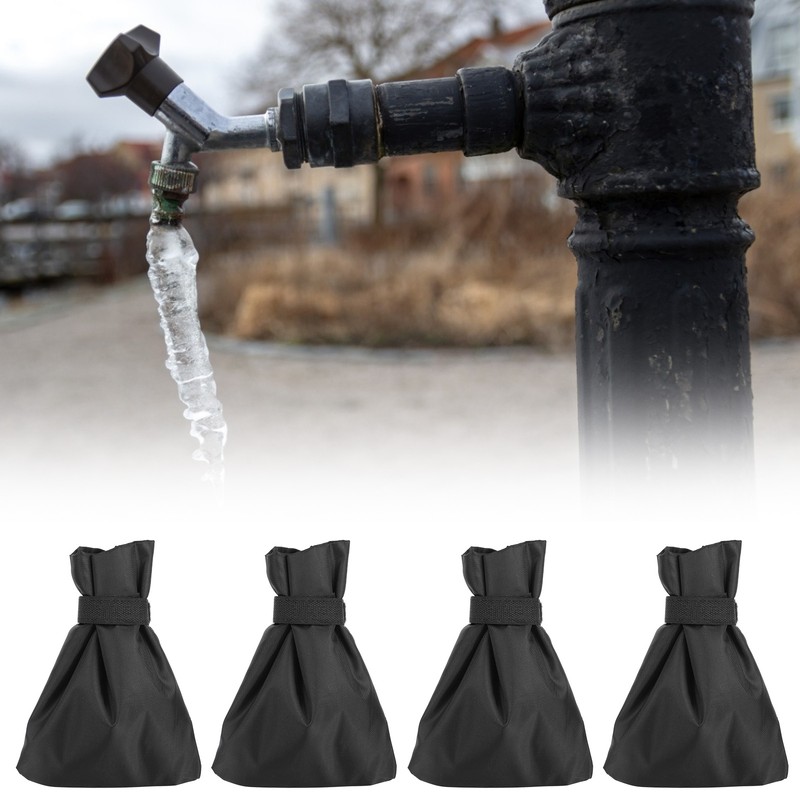 4pcs Faucet Protector Outdoor Tap Cover Antifreeze Protective Sleeve Insulated