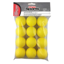 PrideSports Practice Golf Balls, Foam, 12-Count, Yellow