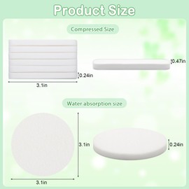 84 Pcs Facial Sponge Compressed, Luxiv Face Cleansing Sponge for Estheticians Compressed Makeup Sponge Round Wash Face Sponges for Women Compress Exfoliating Removal Sponge (White)