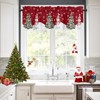 Tokusyou Christmas Net Curtain Decorative Christmas Curtain Red Curtain The