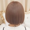wig sweet short bob full wig bob straight semi-long natural