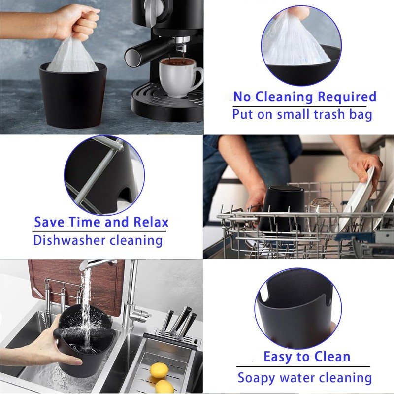 WADY Espresso Knock Box - ABS Coffee Grounds Container for