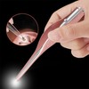 LDE LED Ear Pick and Earwax Remover Ear Pick + Tweezer A Rose Gold 2ea