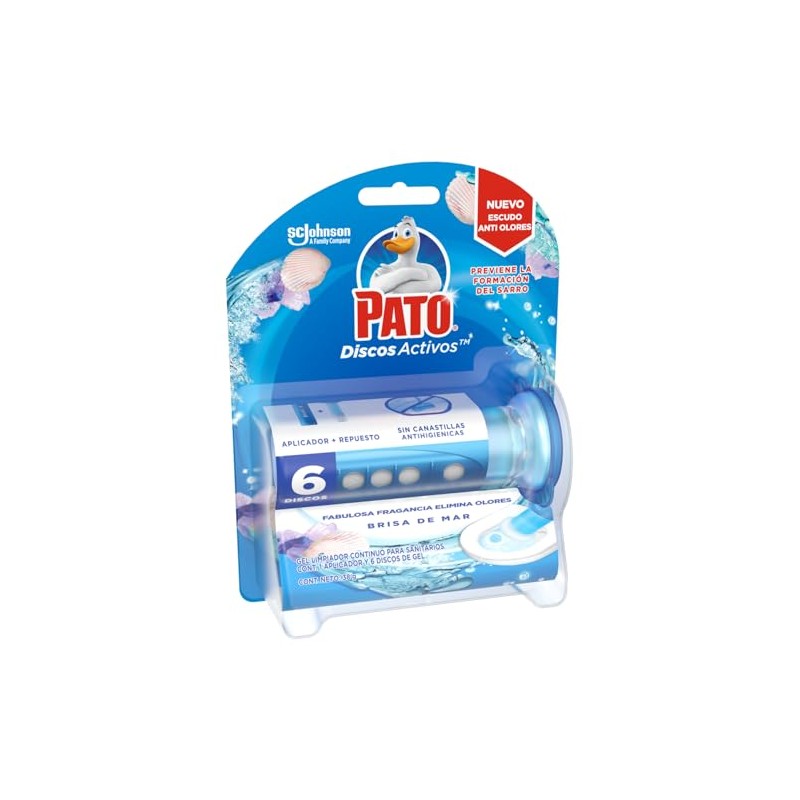 Pato Kit Discos Activos Gel Limpiador para Sanitarios, Lima Fresca