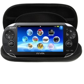 LUPO Black Hard Shell Bag with Shock Absorption for PS Vita, PSP 1000/2000/3000, Size: 195 x 100 x 32mm